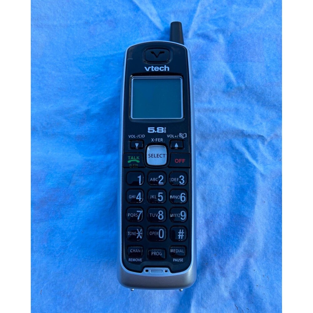 VTech CS5111-2 5.8 GHz Wireless Cordless Phone Handset, Black/Silver 1 Line